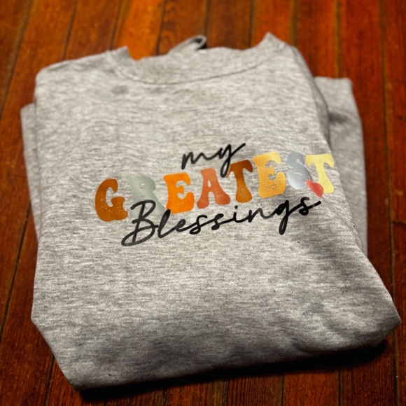 Graphic Print light Pullover Sweatshirt Mom style - Picture 7 of 7